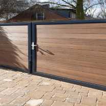 Boston Poort dubbel klein max. (B) 400cm x (H) 100cm incl. insteekslot *maatwerk*