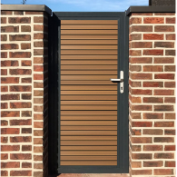 Boston Poort enkel groot max. (B) 200cm x (H) 200cm incl. insteekslot *maatwerk*