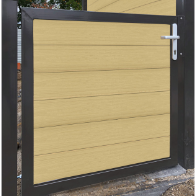 Boston maatwerk Enkele poort klein max (B) 200cm (H) 100cm incl insteekslot