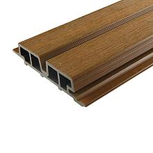 WPC Gevelbekl. WEO60 Teak 3,3x17 (14) cm lengte 390cm (brandkl. D)