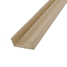 Brise Soleil Alum. U-rail met afdeklijst Cedar Rail L-300cm / afdeklijst L-200cm