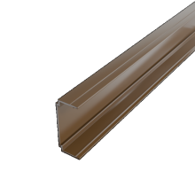 Brise Soleil Alum. U-rail 300cm, incl. afdeklijst Teak 200cm