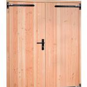 Douglas Deur dubbel dicht zwart beslag 168x201cm blank