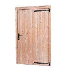 Douglas Deur enkel dicht zwart beslag 110x214,5cm kleurl. groen geïmpr.