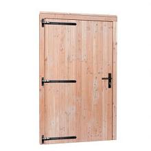 Douglas Deur enkel dicht zwart beslag 119x209cm linksdr. blank