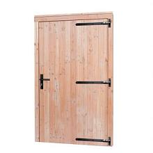 Douglas Deur enkel dicht zwart beslag 119x209cm rechtsdr. blank