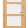 Vuren Deur enkel 4-ruits glasdeur 90x201cm linksdr. blank
