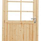 Vuren Deur enkel 6-ruits 112x201cm linksdr. blank