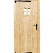 Vuren Deur enkel 1-ruits 90x201cm linksdr. blank