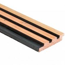 Douglas Tripleprofiel 2,2x14,5x300cm zwart gesp. / blank