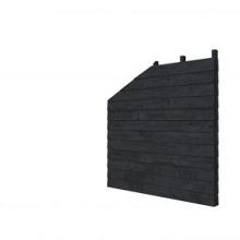 Zijwand Zw. Rabat gesl. dubbelz. t.b.v. kapschuur Comfort zwart