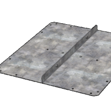 Bodemplaat verzinkt 60x60cm t.b.v. plantenbak vlak