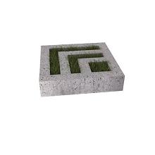 Grasbetontegel Leaf Oud Hollands Grijs 80x80x10cm
