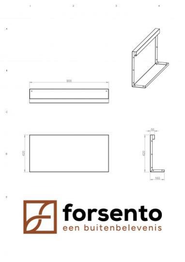 Module+ Corten Paneel A recht 90x42cm