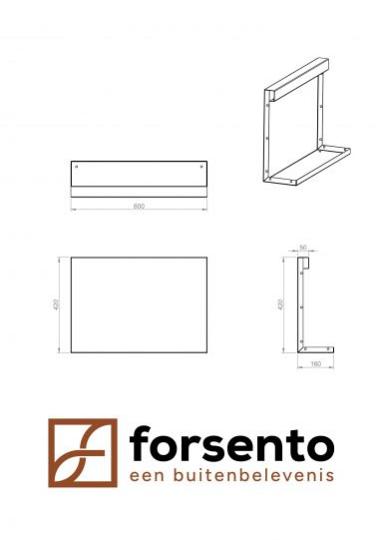Module+ Corten Paneel A recht 60x42cm