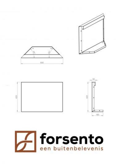 Module+ Corten Paneel D recht 60x42cm