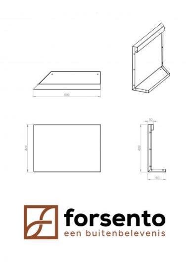 Module+ Corten hoekpaneel-L UITW. B 60x42cm