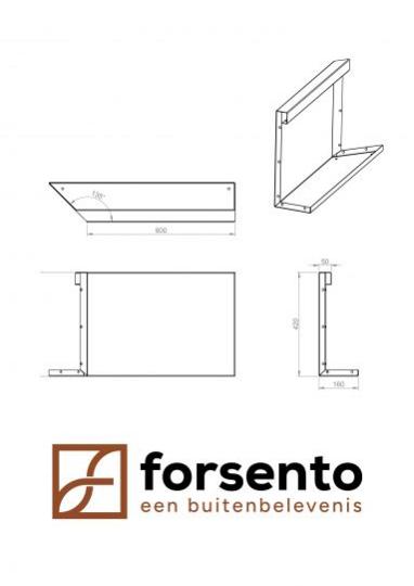 Module+ Corten hoekpaneel-L INW. C 60x42cm