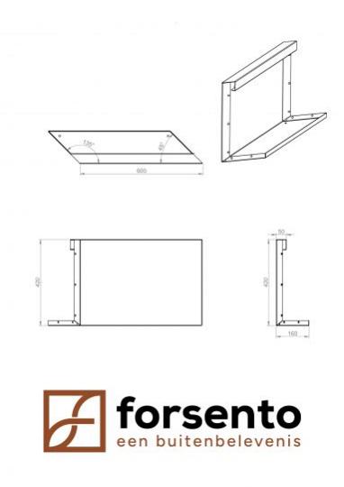 Module+ Corten Paneel-L E 60x42cm