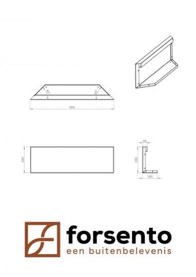 Module+ Corten Paneel D recht 90x28cm