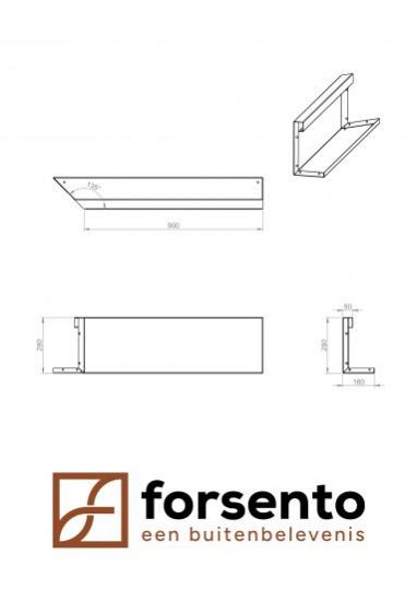 Module+ Corten hoekpaneel-L INW. C 90x28cm