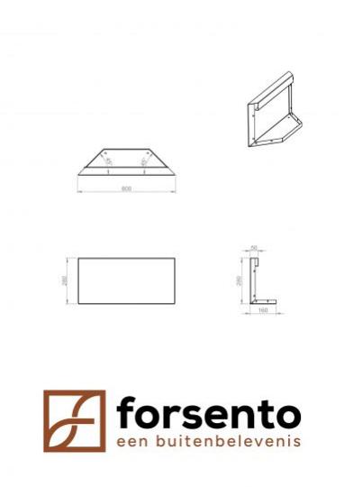Module+ Corten Paneel D recht 60x28cm