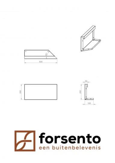 Module+ Corten hoekpaneel-R UITW. B 60x28cm