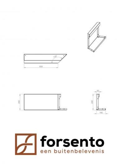 Module+ Corten hoekpaneel-R INW. C 60x42cm