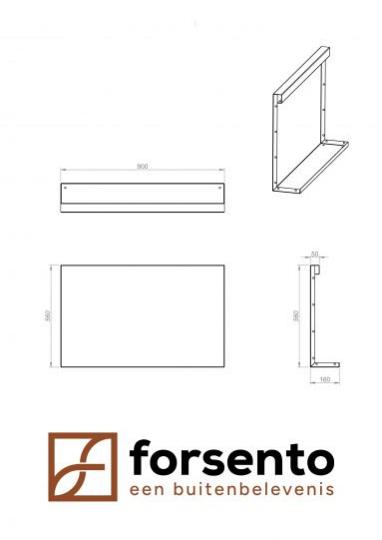 Module+ Corten Paneel A recht 90x56cm
