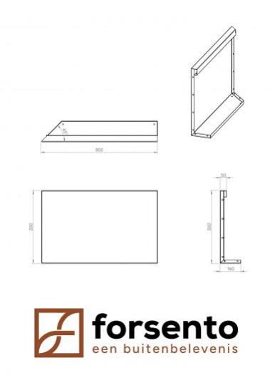 Module+ Corten hoekpaneel-L UITW. B 90x56cm