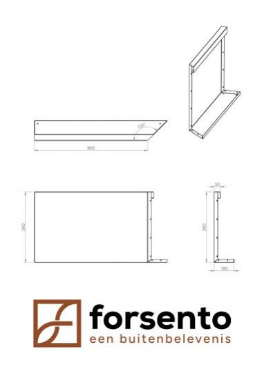 Module+ Corten hoekpaneel-R INW. C 90x56cm