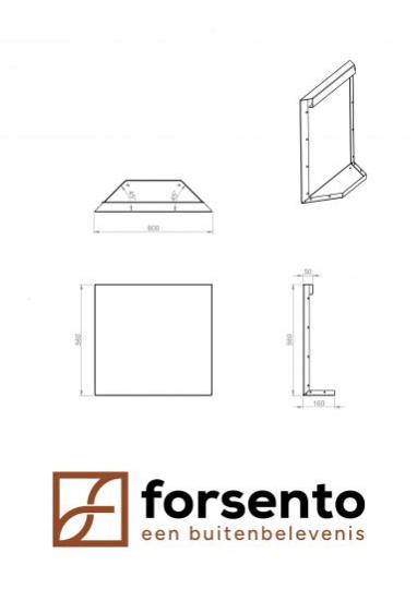 Module+ Corten Paneel D recht 60x56cm