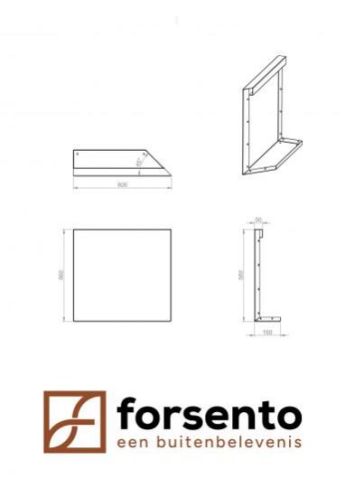 Module+ Corten hoekpaneel-R UITW. B 60x56cm