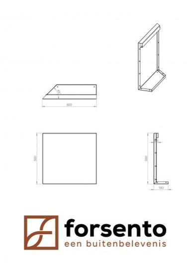 Module+ Corten hoekpaneel-L UITW. B 60x56cm