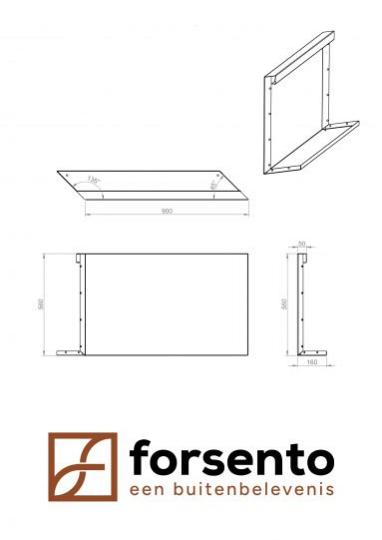 Module+ Corten Paneel-L E 90x56cm