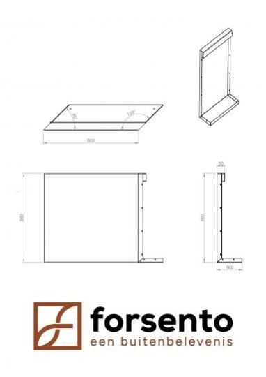 Module+ Corten Paneel-R E 60x56cm