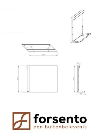 Module+ Corten Paneel-L E 60x56cm