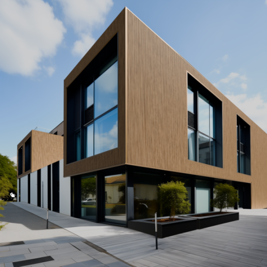 WPC Gevelbekl. WEO60 Teak 3,3x17 (14) cm lengte 290cm (brandkl. D)