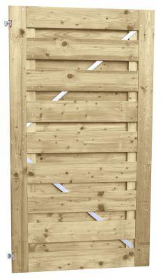 Vuren Poort Jumbo recht hor. stalen frame 100x180cm