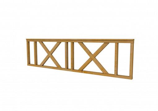 Douglas Hekwerk type C met kruis 278,5x73cm groen