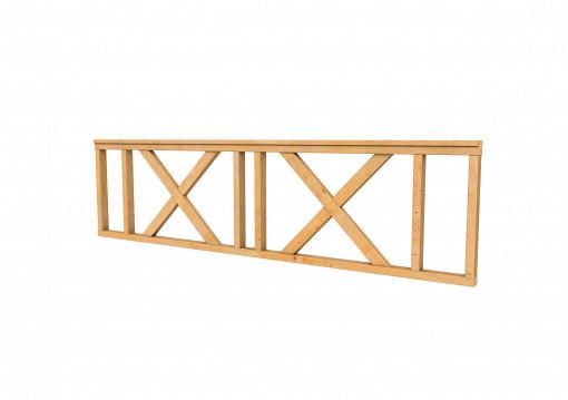 Douglas Hekwerk type C met kruis 278,5x73cm blank