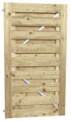 Vuren Poort Jumbo recht hor. stalen frame 100x180cm