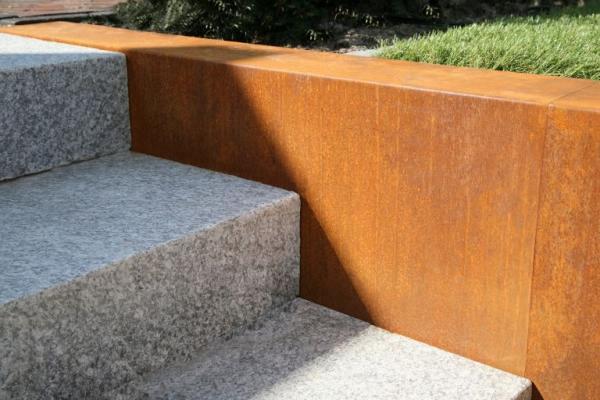 Muurelement Corten overzetstuk 150x30x15,8cm