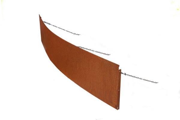 Borderpaneel Single Corten 56x220cm incl. U-prof./spankett./grondpenn.