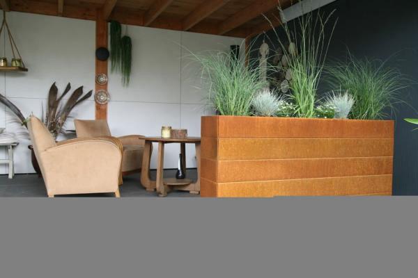 Bloembak Modulair Corten 300x60x70cm