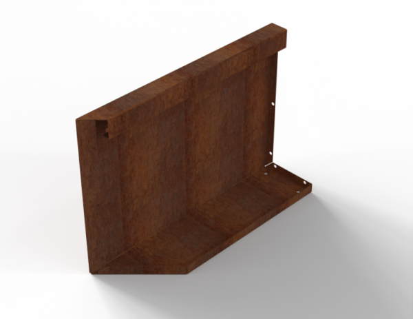 Module+ Corten hoekpaneel-R UITW. B 60x42cm