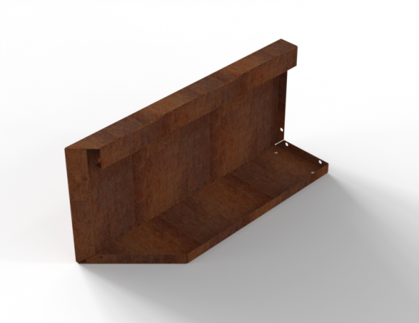 Module+ Corten hoekpaneel-R UITW. B 60x28cm