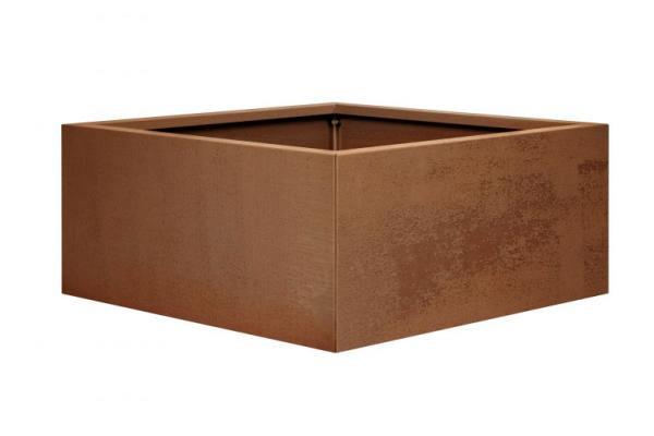 Plantenbak Corten vlak 90x90x40cm