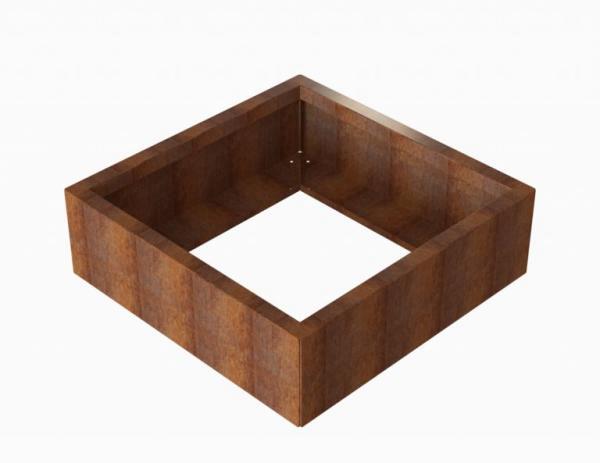 Bloembak Module+ Corten 90x90x28cm