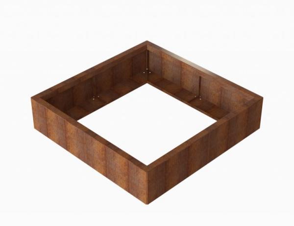 Bloembak Module+ Corten 120x120x28cm